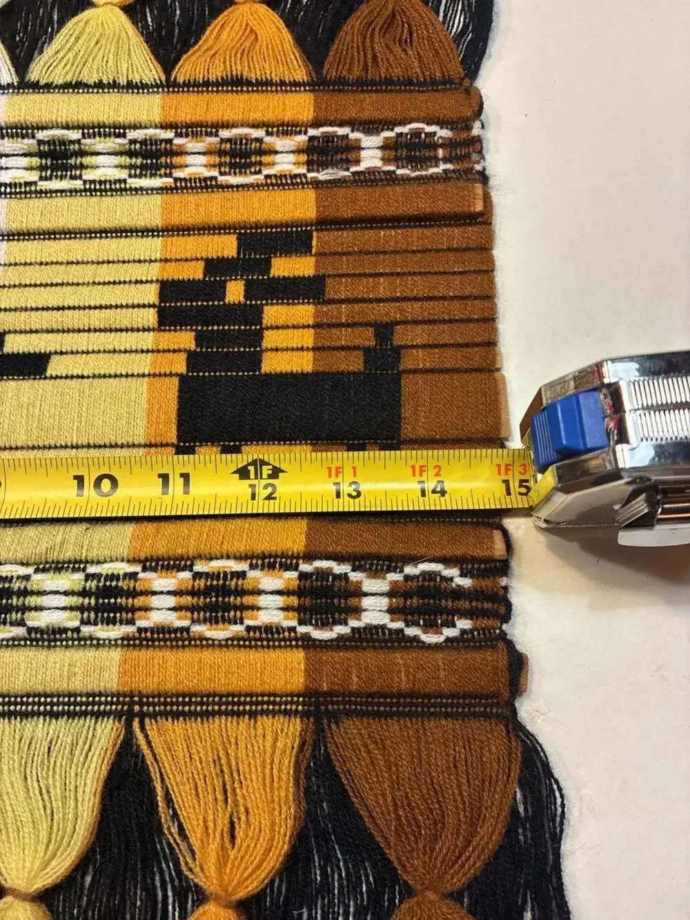 Vintage Hand Woven Wool Wall Hanging with Llama and Geometric Motifs